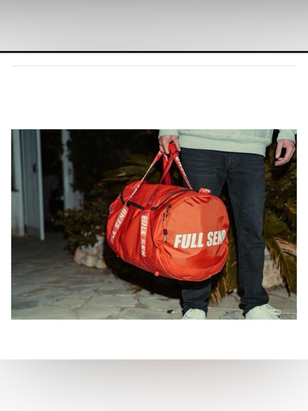 Full Send Nelk Boys Gym Duffel Travel Bag, 60 L, Cherry Red